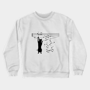 cat lover musical  note gifts Crewneck Sweatshirt